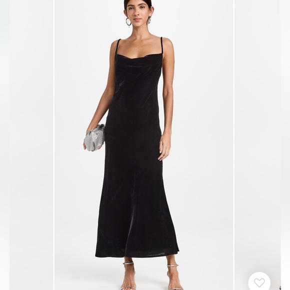 RHODE Dresses & Skirts - RHODE Jemima Black Velvet Dress NWT